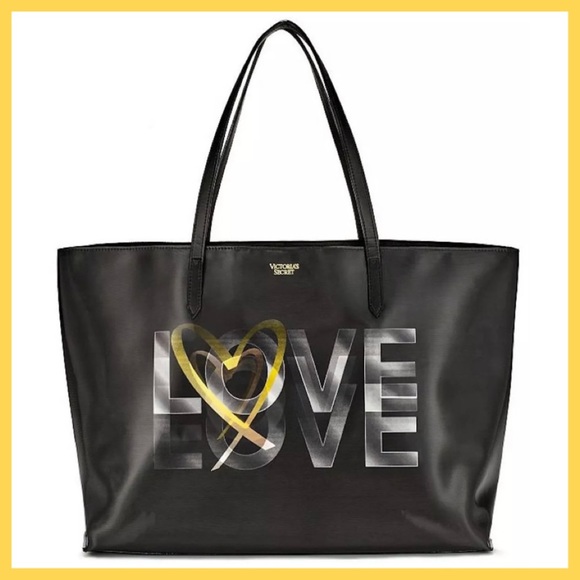 Victoria's Secret Handbags - Victoria Secret 3D Love Black Tote